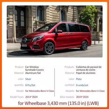 Магнитный солнцезащитный козырек для Mercedes-Benz V Class Vito W447 Valente LWB 2014~2024 Рама лобового стекла Шторка Окно Аксессуары для люка