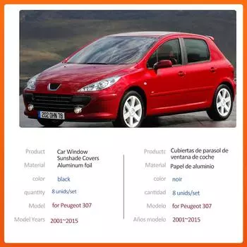 Магнитный солнцезащитный козырек для Peugeot 307 Hatchback Sedan 2001~2015 Крыша, лобовое стекло, шторка, солнцезащитный козырек, крышка люка, аксессуары for Sedan