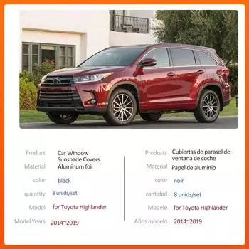 Магнитный солнцезащитный козырек для Toyota Highlander XU50 Kluger 2014~2019, шторка на лобовое стекло, солнцезащитный козырек, крышка люка, аксессуары 2014-2019