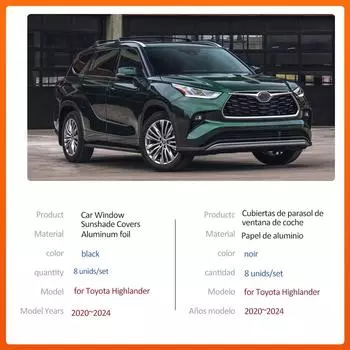 Магнитный солнцезащитный козырек для Toyota Highlander XU70 Kluger 2020~2024, шторка на лобовое стекло, солнцезащитный козырек, крышка люка, аксессуары 2020-2024