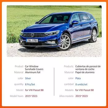Магнитный солнцезащитный козырек для Volkswagen VW Passat B8 Estate 2015~2025 Рама лобового стекла Штора Коврик для окна Крышка люка Аксессуары
