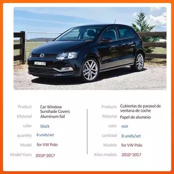 Магнитный солнцезащитный козырек для Volkswagen VW Polo GTI Mk5 6R 6C Vivo 2010~2017, шторка на лобовое стекло, окно, люк, аксессуары 2010-2017