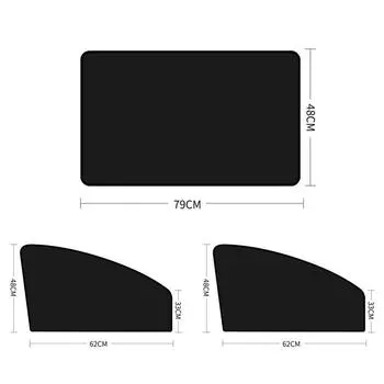Магнитный солнцезащитный козырек на боковое окно автомобиля, солнцезащитный козырек, летняя защита, занавеска на окно для передней и задней части, черные автоаксессуары