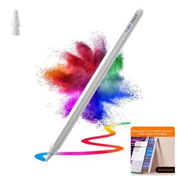 Магнитный стилус с беспроводной зарядкой для Apple Ipad Touch Pen Bluetooth, карандаш с быстрой зарядкой, антисенсорная ручка для планшета белый