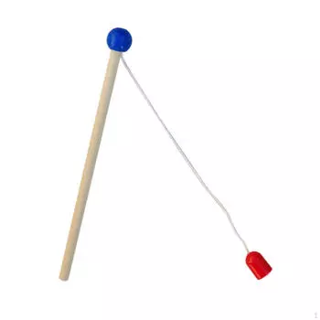 Магнитный столб деревянный магнитный для рыбалки для детей дошкольного возраста синий красный