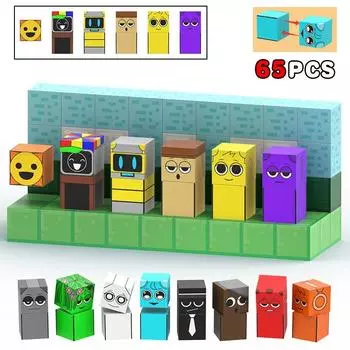Магнитный строительный блок Sprunki Magnet Cube Mine World Set для мальчиков и девочек в возрасте от 3 лет, модель «сделай сам», детский STEM-сенсорный музыкальный подарок