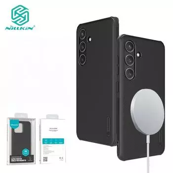 Магнитный суперматовый чехол Nillkin Shield Pro для Samsung Galaxy S24 Plus, тонкий матовый противоударный задний чехол с защитой от отпечатков пальцев For Samsung S24 Plus чёрный