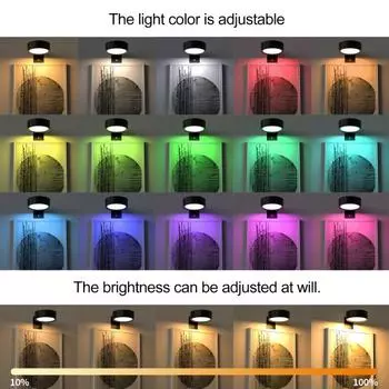 Магнитный светильник для рисования с 13 режимами освещения, высокая яркость, беспроводной перезаряжаемый светильник для рисования картин 1pc чёрный