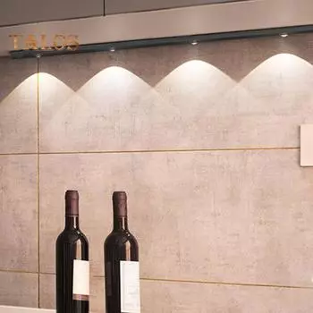 Магнитный светильник для шкафа, беспроводной датчик движения, 3 цветовых температуры, без мерцания, регулируемая яркость, светодиодный светильник для шкафа 20cm чёрный