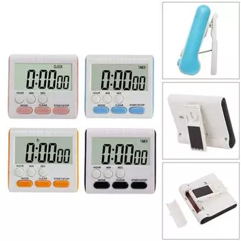 Магнитный светодиодный цифровой экран Кухонный таймер Светодиодные часы Обратный отсчет приготовления пищи Многоцелевой сигнал тревоги Квадратный счетчик приготовления пищи Будильник обратного отсчета Секундомер сна чёрный
