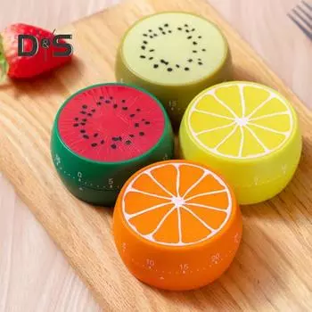 Магнитный таймер лимон арбуз кухонный таймер для приготовления пищи в форме фрукта визуальный механический таймер ручной таймер обратного отсчета для занятий в классе Lemon