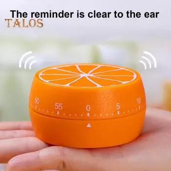 Магнитный таймер лимон арбуз кухонный таймер для приготовления пищи в форме фрукта визуальный механический таймер ручной таймер обратного отсчета для занятий в классе Orange