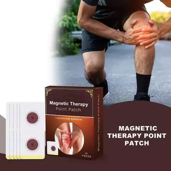 Магнитный точечный пластырь от боли и отечности для костей и суставов 10 шт. One Size красный