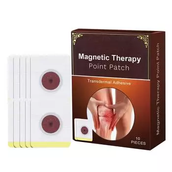Магнитный точечный пластырь от боли и отечности для костей и суставов 10 шт. One Size красный