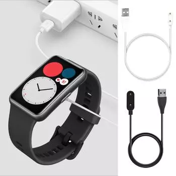 Магнитный USB-кабель для зарядки умных часов, сменный зарядный шнур из АБС-пластика, USB-магнитные зарядные устройства для детских часов 4X чёрный