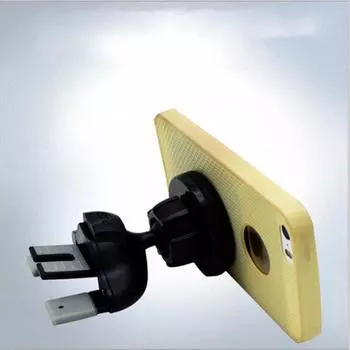 Магнитный вращающийся автомобильный держатель для телефона с зажимом для вентиляционной решетки чёрный