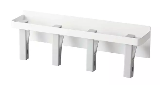 Магнитный вращающийся зажим Yamazaki Jitsugyo 5478, 4 ряда, белый, примерно Ш30 x Г6,2 x В10 см (Включая клип) Пластина, удобная для захвата, слегка высыхающая,