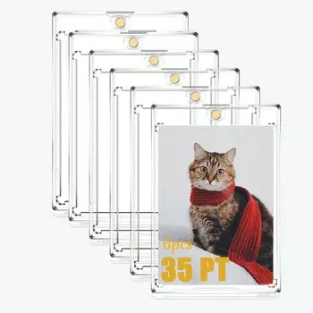 Магнитный загрузчик 35pt Чехол для карт Чехол для чтения карт Хранение карт Держатель для карт Коллекционный чехол для выставок Устойчивый к царапинам акриловый чехол для карт