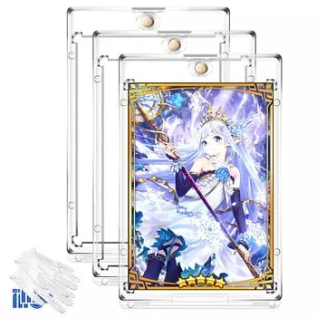 Магнитный загрузчик карточек x3 Держатель для настольных карт 35pt Защита от ультрафиолетового излучения Совместимость с картами и картами покемонов Коллекционные карты с защитой базового футляра Хранение