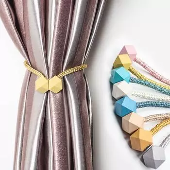 Магнитный занавес для домашнего офиса, украшение для занавеса, с сильной магнитной пряжкой бежевый