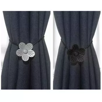 Магнитный занавес Спинка Орнамент Магнитная пряжка для штор чёрный