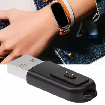Магнитный зарядный адаптер для Xiaomi Mi Band 9/8/8 Pro 90-градусный USB-разъем для зарядки часов Портативный зарядный адаптер