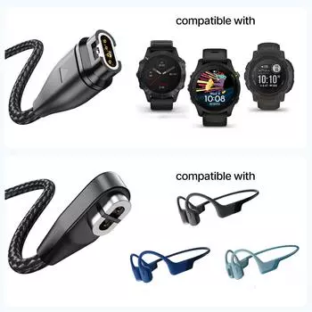 Магнитный зарядный кабель 2 в 1 для наушников Aeropex AS800/S810/S803 и зарядного устройства для часов. Зарядная док-станция. Безопасность и надежность.