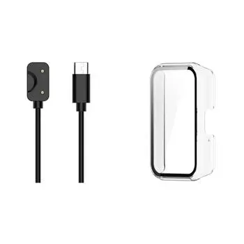 Магнитный зарядный кабель для Samsung Galaxy Fit 3 R390 (Черный 1м Тип C) КДЕ