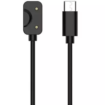 Магнитный зарядный кабель для Samsung Galaxy Fit 3 R390 (Черный 55 см, тип C)
