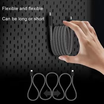 Магнитный зарядный кабель, портативный, легкий, универсальный, 100 Вт, шнур для быстрой зарядки, зарядное устройство для телефона, линия передачи данных, офисные принадлежности