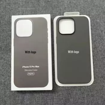 Магнитный защитный чехол из жидкого силикона для iPhone 15 Pro Max - Противоударный, приятный на ощупь, с функцией всплывающей анимации 15 Pro