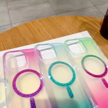 Магнитный защитный чехол Magic Diamond Blue Light от падений для iPhone 15 и 14Pro Max — блестящий дизайн, подходит для iPhone 12. iPhone 11