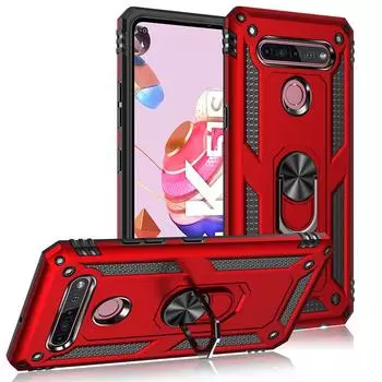 Магнитный защитный чехол с защитой от падения для LG K51S K41S K51 K61 K50S Stylo 6 5 Aristo 2 3 Harmony 4 Q51 Q61, металлическое кольцо-подставка for LG K50S золотой