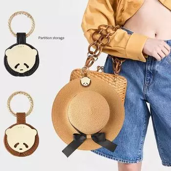 Магнитный зажим для шляпы из искусственной кожи в виде панды, съемный держатель для шляпы на открытом воздухе style 6