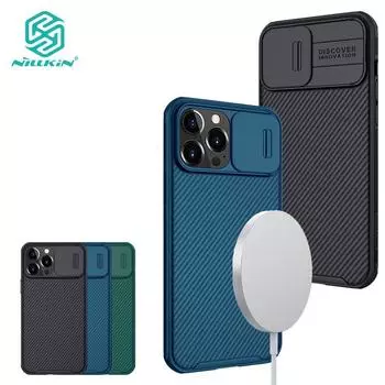 Магнитный жесткий чехол для телефона Nillkin CamShield Pro для iPhone 13 Pro Max с выдвижной камерой, защита конфиденциальности, поддержка беспроводной зарядки