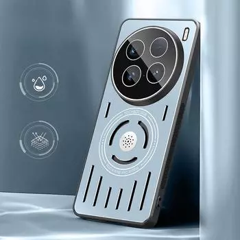 Магнитный жесткий металлический чехол Magsafe для Vivo X100 Ultra X100S Pro X 100Ultra X90 Pro, беспроводная зарядка, охлаждение, рассеивание тепла, защитный чехол For VIVO X100 белый