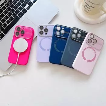 Магнитный жидкий чехол с беспроводной зарядкой для iPhone 15 14 13 12 11 Pro Max Plus Magsafe, матовый силиконовый чехол для телефона с большим окном iPhone 15 Pro Max