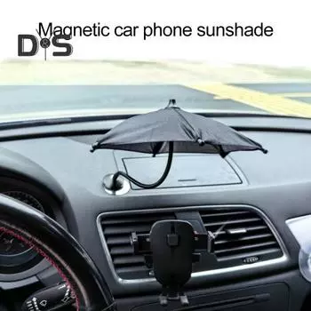 Магнитный зонт для телефона, поворотный солнцезащитный зонт на гибкой стойке, регулируемый уличный солнцезащитный козырек для мобильного телефона, аксессуары для сотовых телефонов синий