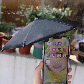 Магнитный зонт для телефона, регулируемый, гибкий, с антибликовым покрытием, универсальный, для улицы, автомобильный, козырек от солнца, мини-зонтик, аксессуары для сотовых телефонов чёрный