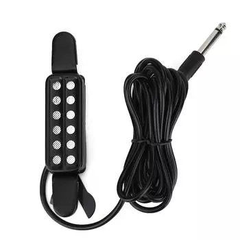 Магнитный звукосниматель с 12 звуковыми отверстиями для акустической гитары, аксессуары для музыкальных инструментов