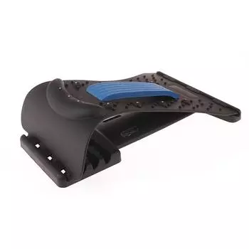 Магнитотерапия Растяжка для шеи и плеч Многоуровневая регулируемая Растяжка для спины Массажер Талия Фитнес Поддержка поясничного отдела шейного отдела позвоночника синий