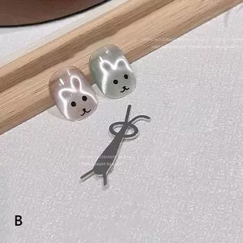 Магниты для дизайна ногтей Скрепки Кролик Магниты Кошачий глаз Магниты из железной проволоки Инструменты для ногтей Носимые ногти, разработанные для мастеров нейл-арта B