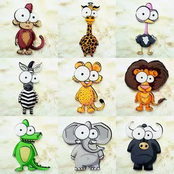 Магниты на холодильник, мультяшная наклейка на доску, милые популярные акриловые детские подарки, украшения дома в виде животных, ювелирные аксессуары 1