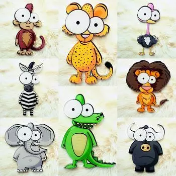 Магниты на холодильник с героями мультфильмов, милый детский подарок, наклейка на доску, популярные животные, украшение для дома, акриловая ручная работа 1