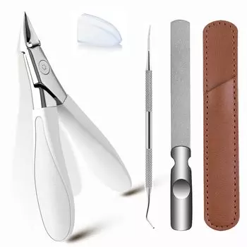 MAGPIE Nail безболезненные кусачки для вросших толстых вросших твердых ногтей пожилых людей 3-х предметные кусачки из нержавеющей стали кусачки для ногтей кусачки, кусачки, белый