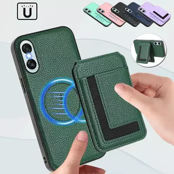 Magsafe 2 в 1 съемный чехол-кошелек Sony с держателем для карт, магнитной подставкой, откидной чехол из искусственной кожи для Sony Xperia 1 VI/Sony Xperia 10 VI Sony Xperia 1 чёрный