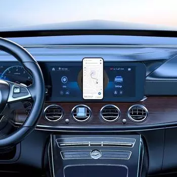 Magsafe Магнитный вакуумный автомобильный держатель для телефона на присоске Складной универсальный кронштейн для навигации для iPhone/Samsung/Xiaomi чёрный