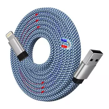 Magtame Зарядка для iPhone Автоматический Lightning MFi Быстрая Совместимая с iPhone 1,5 м Кабель, Плоский, Магнитный, Втягивающийся, Кабель, Сертифицированный, Не запутывающийся,