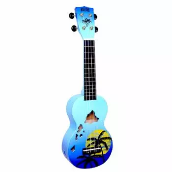 MAHALO Soprano UKULELE Designer Series Hawaii MD1 HA Blue Burst