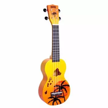 MAHALO Soprano UKULELE Designer Series Hawaii MD1 HA Orange Burst